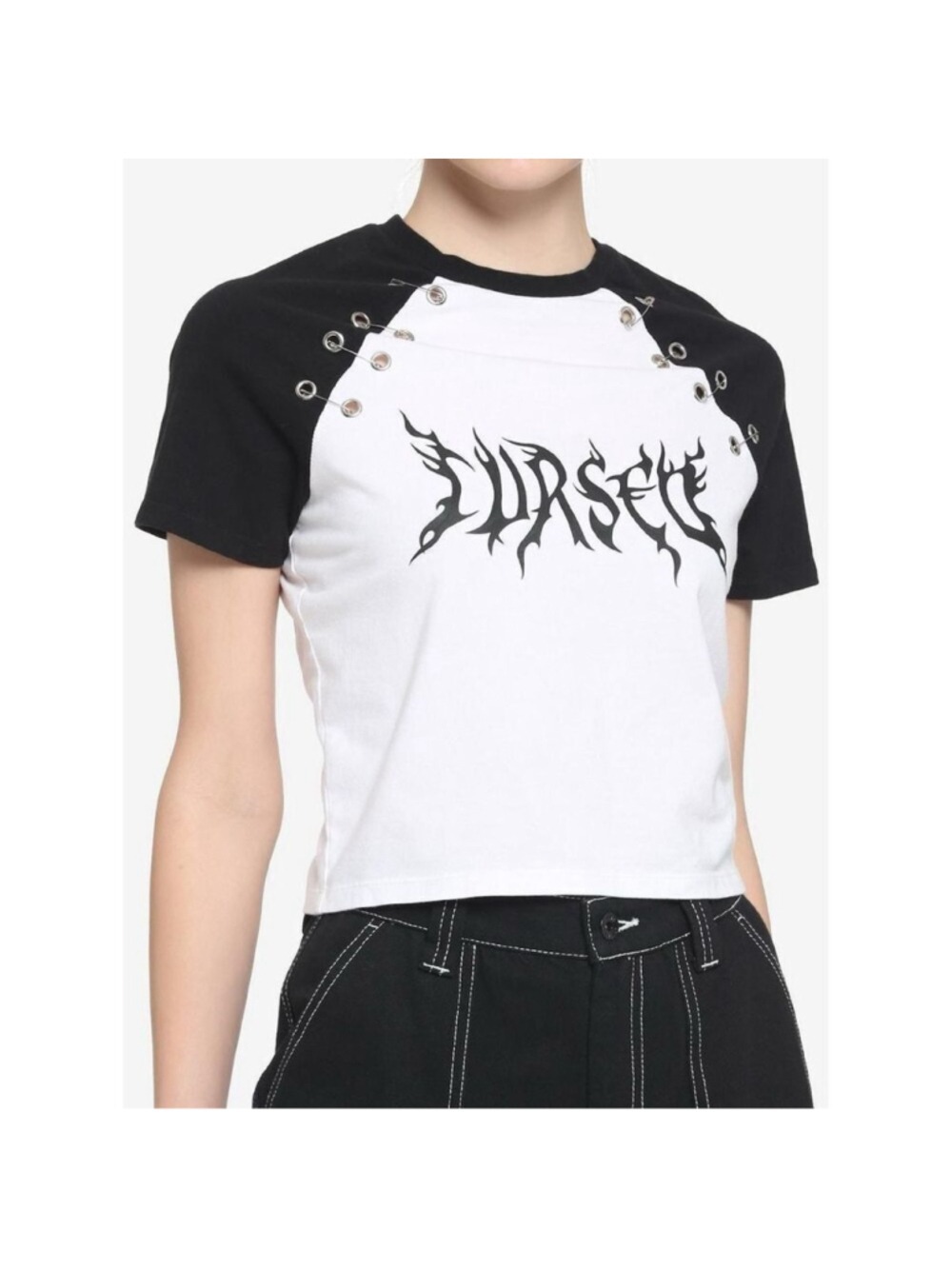 Cursed Grommet Girls Crop T-Shirt (Med)